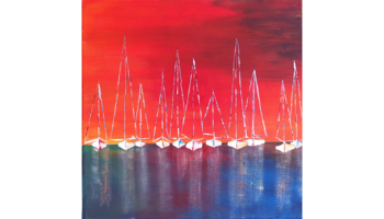 Acrylgemälde Segelschiffe im See | © Frau Groß